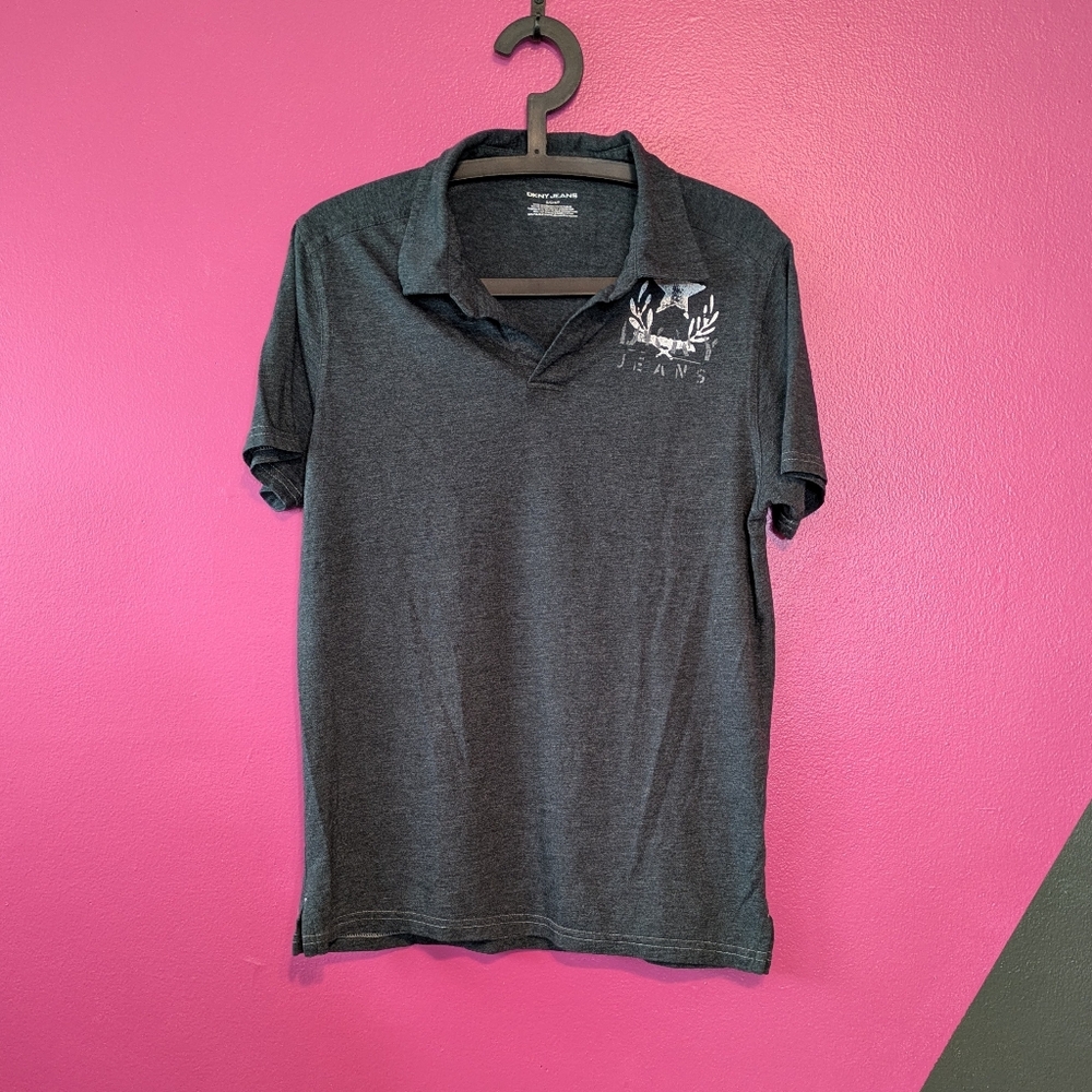 Men's DKNY Collared Polo Shirt with Graphics